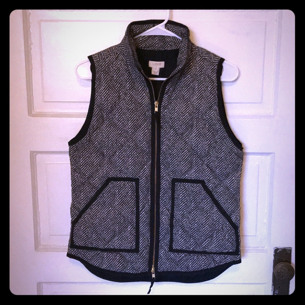 J.Crew Herringbone Puffer Vest